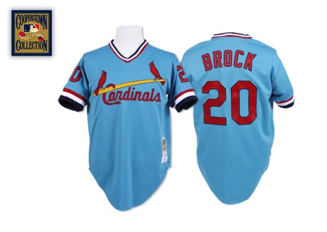Lou Brock St. Louis Cardinals blue Throwback jersey
