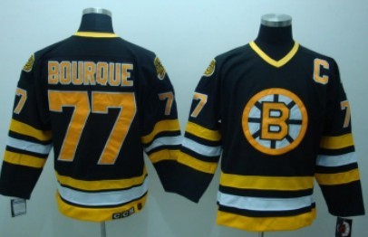 Ray Bourque Boston Bruins black Throwback jersey