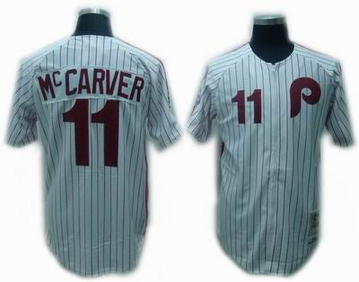 Mccarver Philadelphia Phillies white Throwback jersey