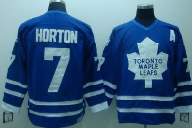 Tim Horton Toronto Maple Leafs blue Throwback jersey