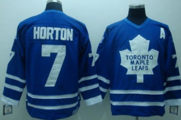 Tim Horton Toronto Maple Leafs blue Throwback jersey