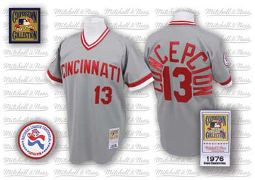 Dave Concepcion Cincinnati Reds grey Throwback jersey