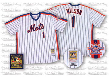 Mookie Wilson New York Mets white Throwback jersey