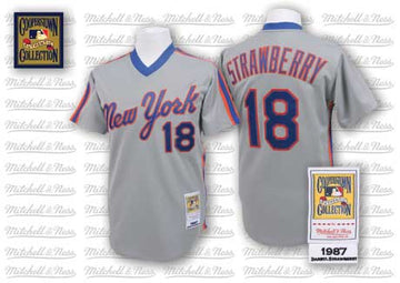 Darryl Strawberry New York Mets gray Throwback jersey