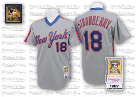 Darryl Strawberry New York Mets gray Throwback jersey