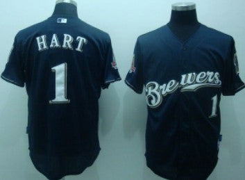 Corey Hart Milwaukee Brewers navy jersey