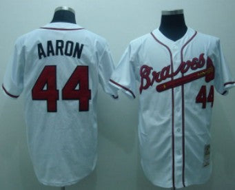 Hank Aaron Atlanta Braves white Throwback jersey