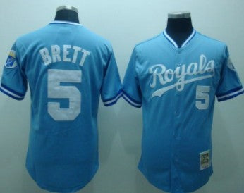 George Brett Kansas City Royals blue Throwback jersey