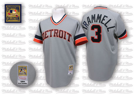 Allan Trammell Detroit Tigers gray Throwback jersey