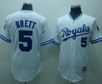 George Brett Kansas City Royals white Throwback jersey