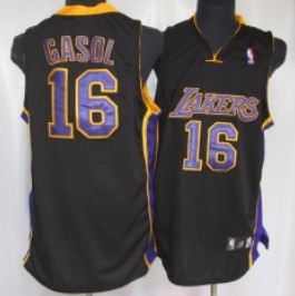Paul Gaslo Los Angeles Lakers black jersey