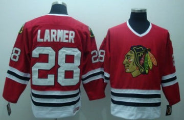Steve Larmer Chicago Blackhawks red Throwback jersey
