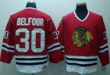 Ed Belfour Chicago Blackhawks red Throwback jersey
