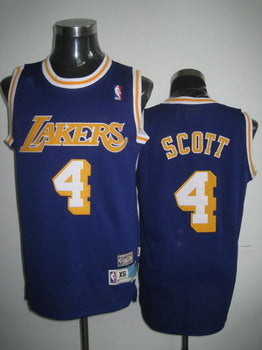 Byron Scott Los Angeles Lakers purple Throwback jersey