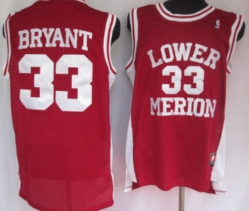 High School Kobe Bryant Lower Merion red jersey