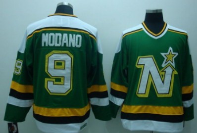 Mike Modano Dallas Stars green Throwback jersey