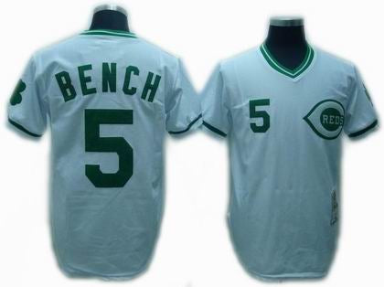 Johnny Bench Cincinnati Reds white Throwback jersey