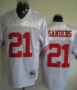 Sanders San Francisco 49ers white Throwback jersey