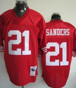 Sanders San Francisco 49ers red Throwback jersey