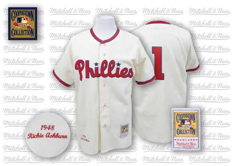 Richie Ashburn Philadelphia Phillies cream Throwback jersey