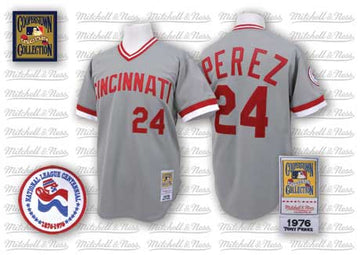 Tony Perez Cincinnati Reds grey Throwback jersey