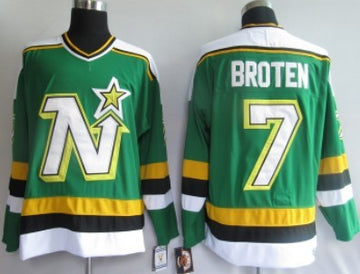 Neal Broten Dallas Stars green Throwback jersey