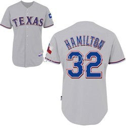 Josh Hamilton Texas Rangers gray jersey