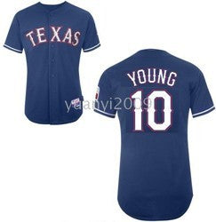 Michael Young Texas Rangers blue jersey