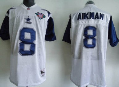 Troy Aikman Dallas Cowboys white Throwback jersey