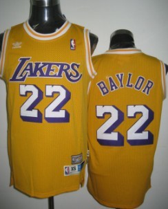 Elgin Baylor Los Angeles Lakers yellow Throwback jersey