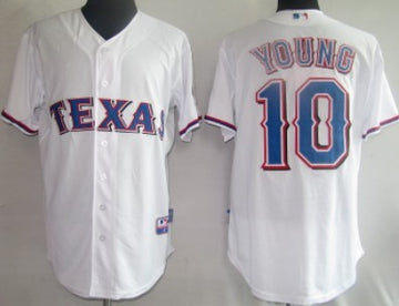 Michael Young Texas Rangers white jersey