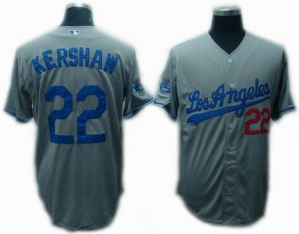 Clayton Kershaw Los Angeles Dodgers gray jersey
