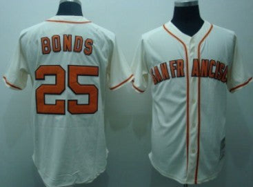 Barry Bonds San Francisco Giants cream Throwback jersey
