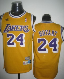 Kobe Bryant Los Angeles Lakers yellow Throwback jersey