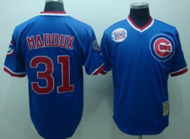 Greg Maddux Chicago Cubs blue Throwback jersey