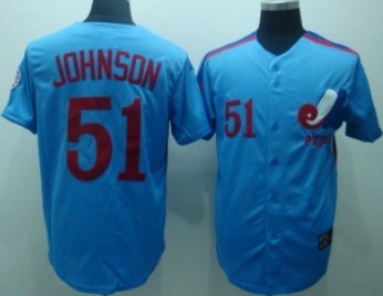 Johnson Washington Nationals blue Throwback jersey