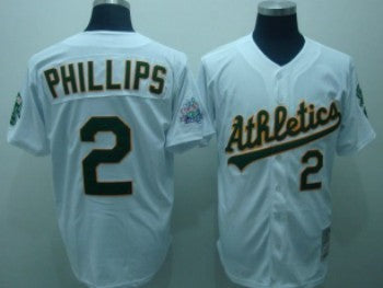 Phillips Oakland Athletics white Throwback jersey