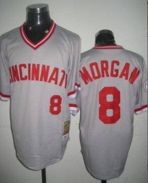 Joe Morgan Cincinnati Reds gray Throwback jersey