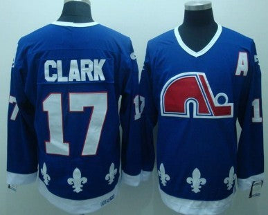 Wendel Clark Colorado Avalanche navy Throwback jersey