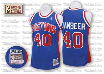 Bill Laimbeer Detroit Pistons blue Throwback jersey