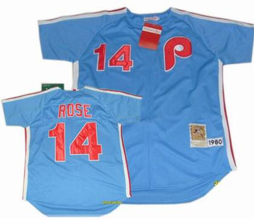 Rose Philadelphia Phillies blue Throwback jersey