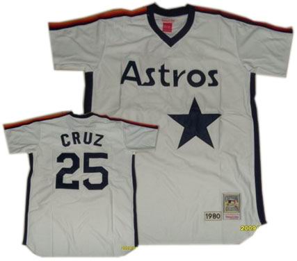 Cruz Houston Astros white Throwback jersey