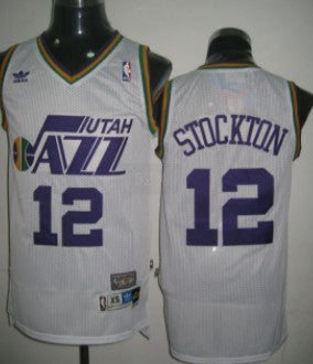 John Stockton Utah Jazz white Throwback jersey