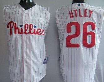 Chase Utley Philadelphia Phillies white jersey