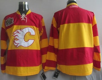Custom Calgary Flames red Third jersey