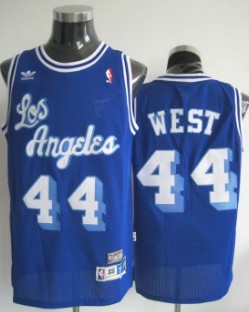 Jerry West Los Angeles Lakers blue Throwback jersey