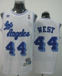 Jerry West Los Angeles Lakers white Throwback jersey