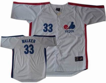 Larry Walker Washington Nationals white Throwback jersey