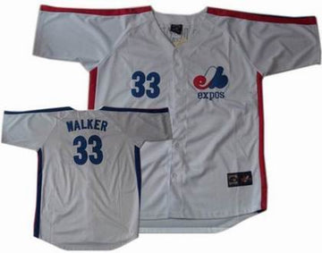 Larry Walker Washington Nationals white Throwback jersey