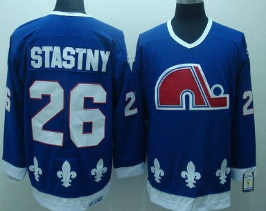 Peter Stastny Colorado Avalanche navy Throwback jersey